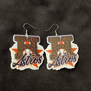 Astros Leopard Print Earrings
